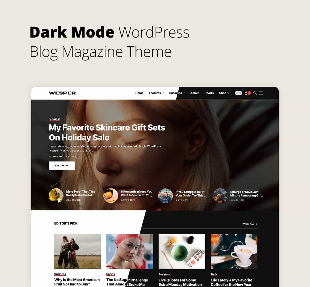 Wesper - WordPress Theme for Blogs & Magazines - 1