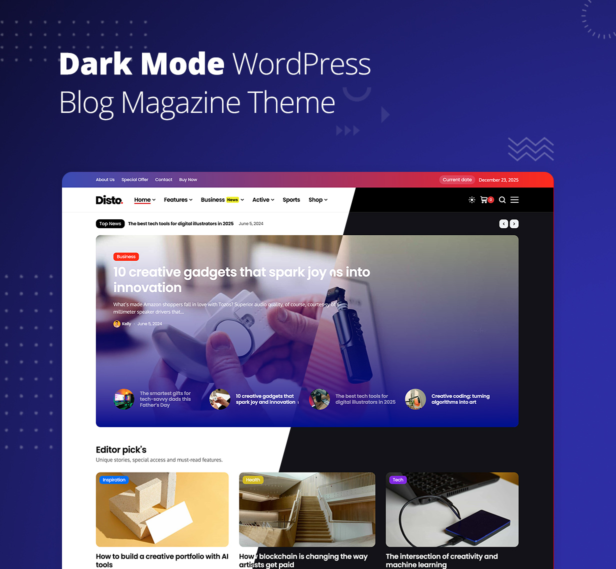 Disto - WordPress Blog Magazine Theme